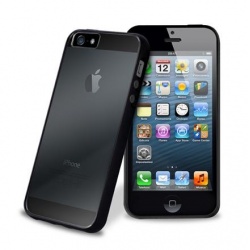 PURO Clear Cover - Etui iPhone 5/5S (czarny)